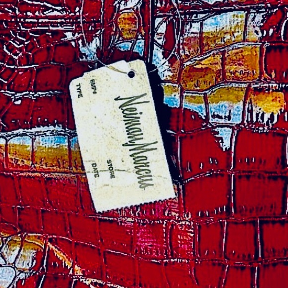 “NIEMAN MARCUS” BURGUNDY TOTE BAG  NWT - Picture 5 of 8